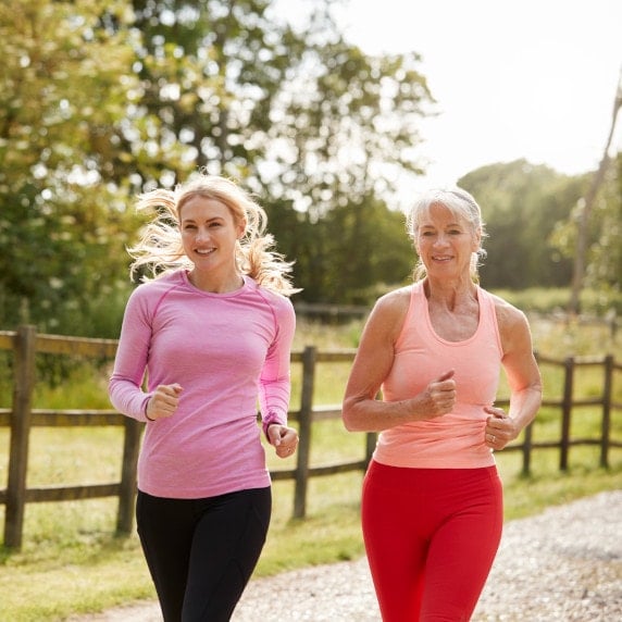 Two Women Running