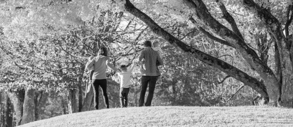 Family Taking A Walk